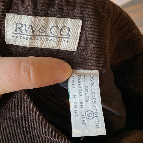 RW & Co brown corduroy pencil skirt size 9 - Picture 5 of 5
